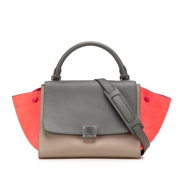 Celine Trapeze Small Leather Suede 2way Bag - Picture 1 of 10